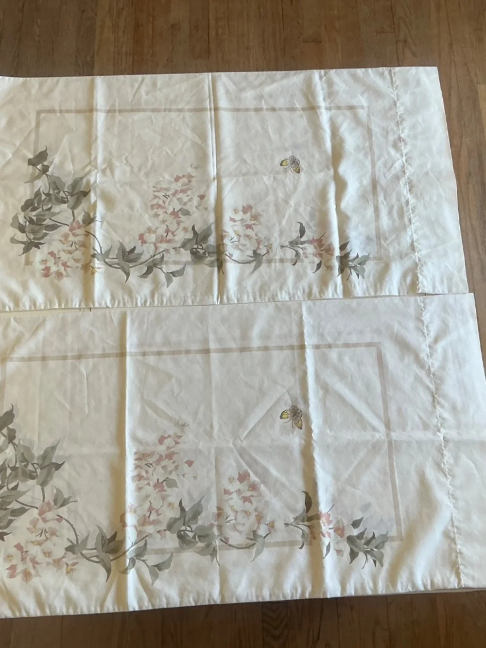 NIP Springmaid Vintage Queen Flat Sheet Key Largo Floral + 2 King pillowcases